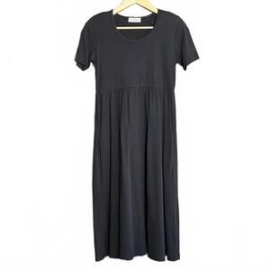 Liz Claiborne Womens Black Maxi Dress Size SP Babydoll Casual